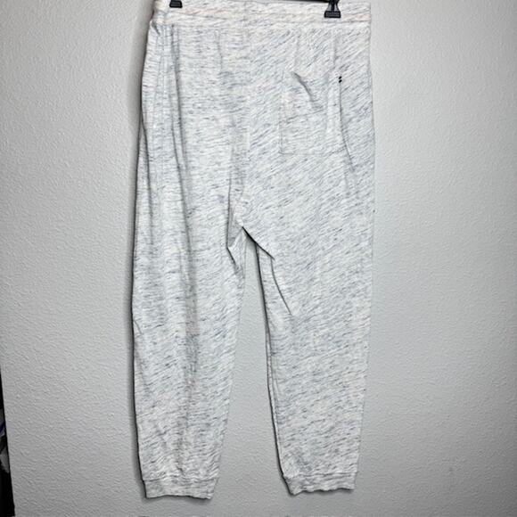 Sol Angeles Mens Pants XXL Lt Weight Jersey Joggers Marled Cream/Navy - Picture 7 of 16